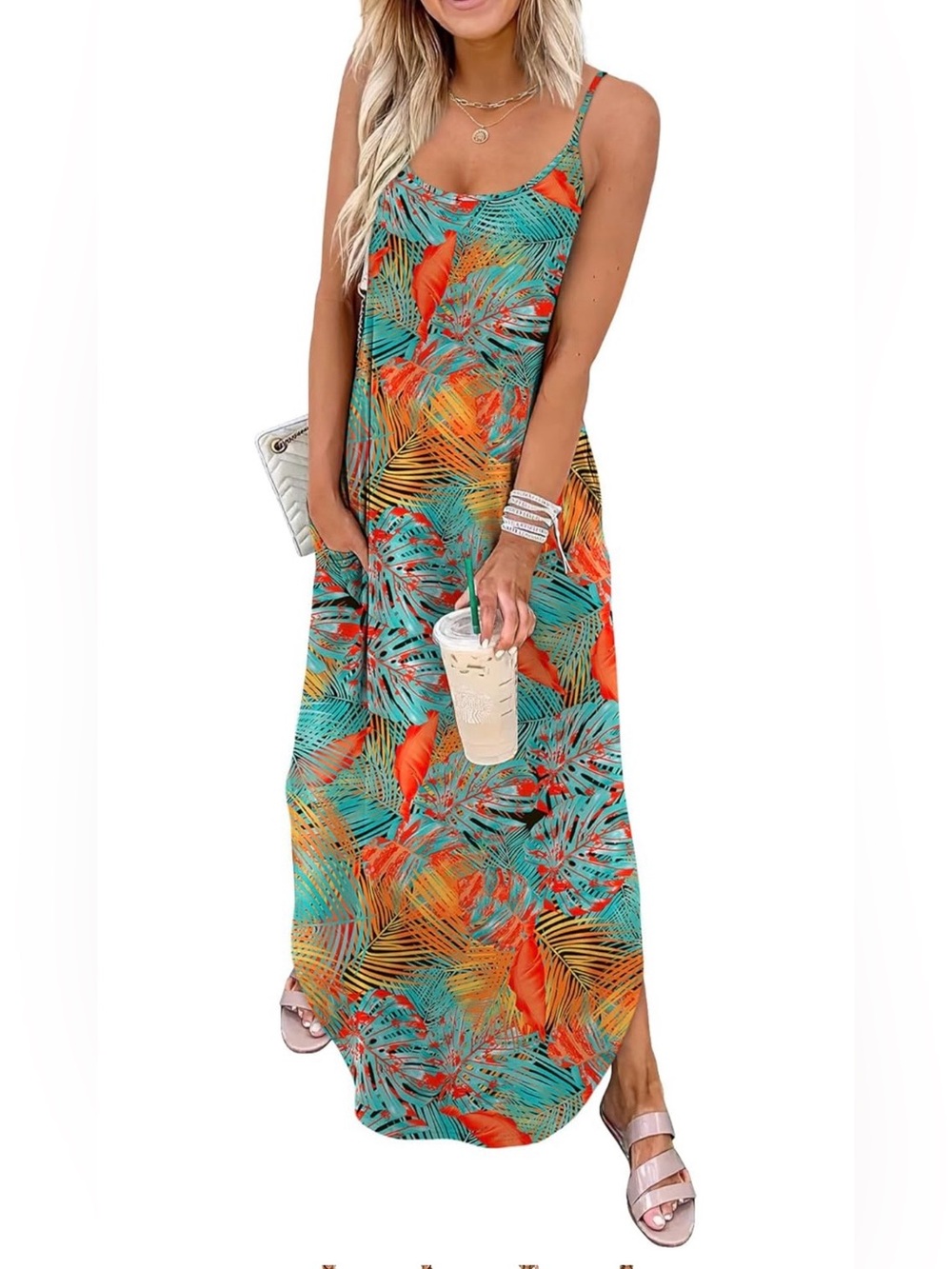 Summer long tank maxi
Dress floral large